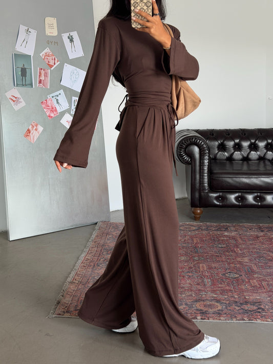 Livia Brown Soft Lounge Set