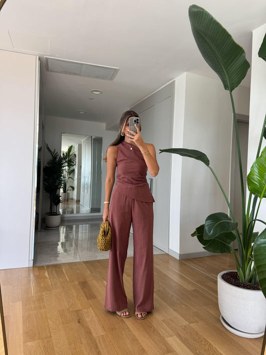 Fuji Single Arm Linen Textured Suit ARVERNA