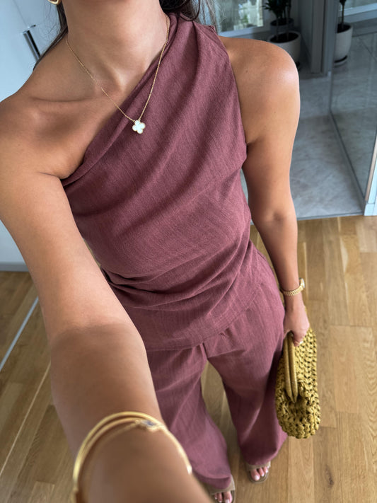 Fuji Single Arm Linen Textured Suit