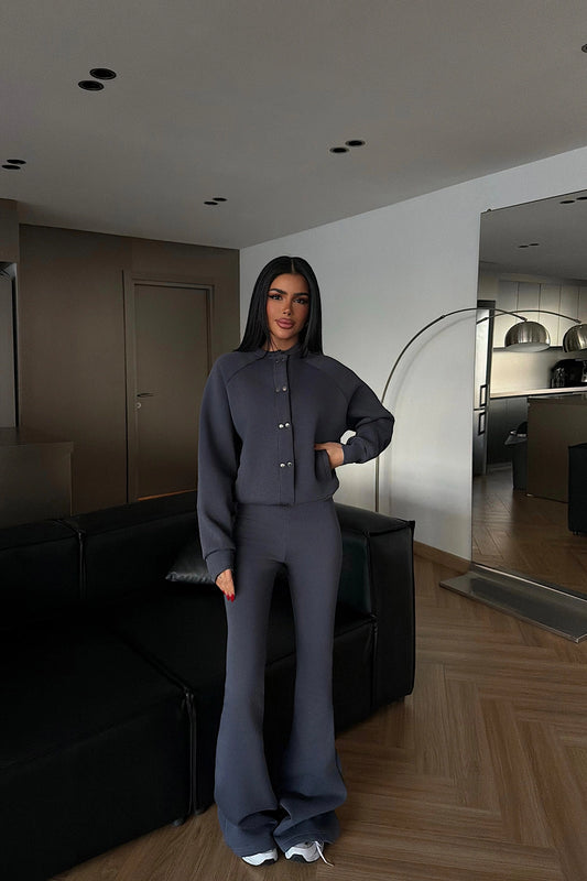 Smoke Gray Perdita Tracksuit Set