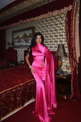 Fuchsia Messcy Long Scarf Dress