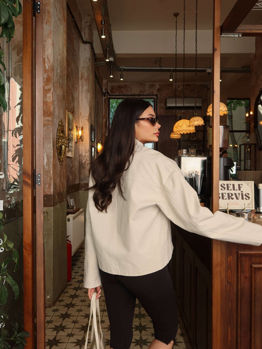 Valeria Ivory Mandarin Jacket