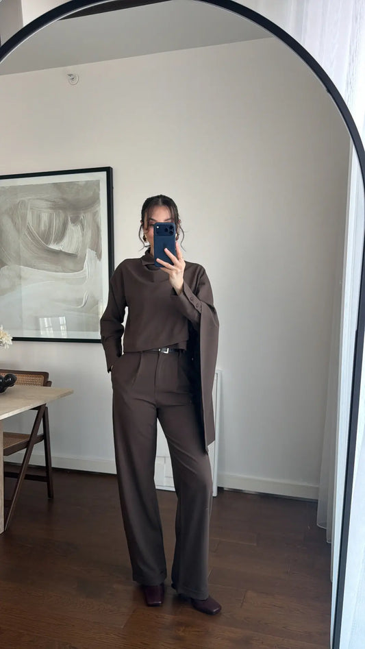 Coffee Shawl Detail Set