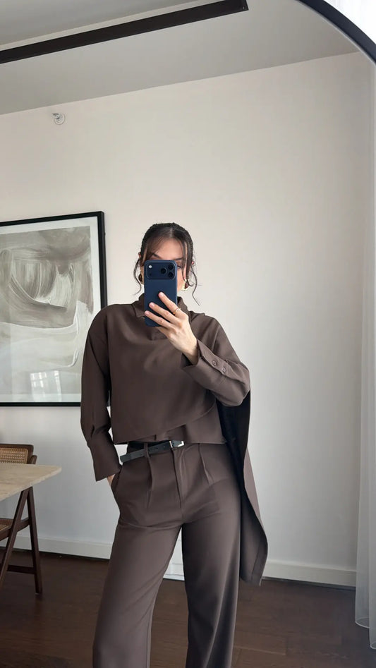 Coffee Shawl Detail Set