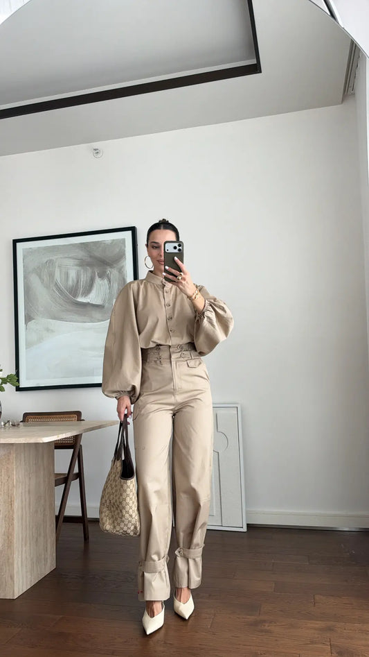 Structured Button-Detail Co-Ord Set