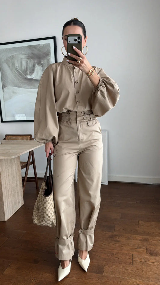 Structured Button-Detail Co-Ord Set