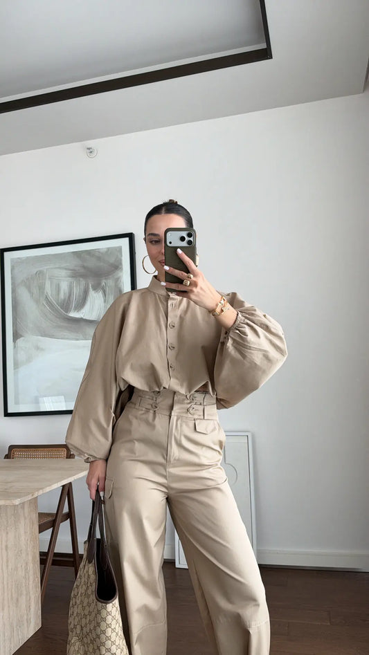Structured Button-Detail Co-Ord Set