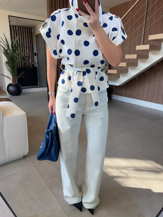 Polka Dot Tailored Jacket