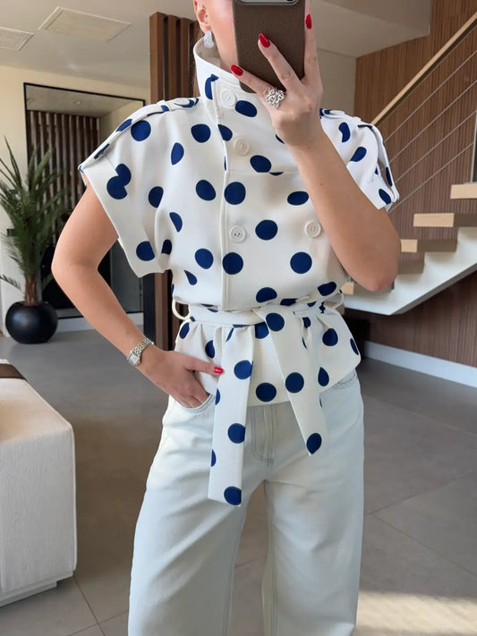Polka Dot Tailored Jacket