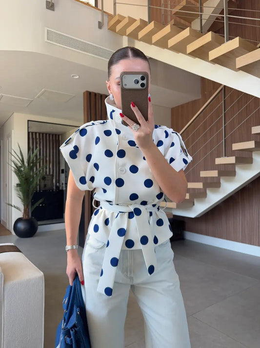 Polka Dot Tailored Jacket