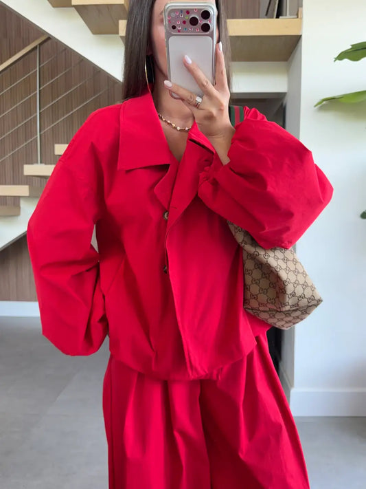 Sienna Red Oversized Utility Set