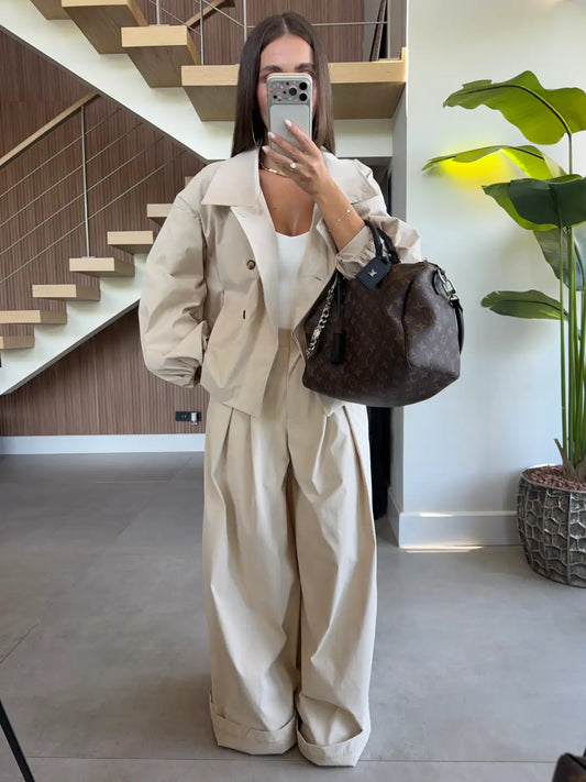 Sienna Beige Oversized Utility Set