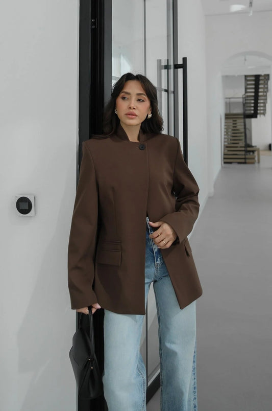 Belinda Mandarin Collar Jacket