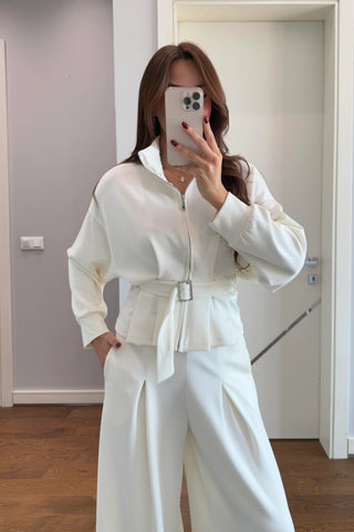 WIDE LEG WITH BELT DETAIL SET