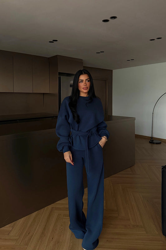 Navy Blue Luzzy Tracksuit