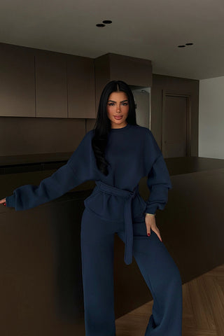 Navy Blue Luzzy Tracksuit