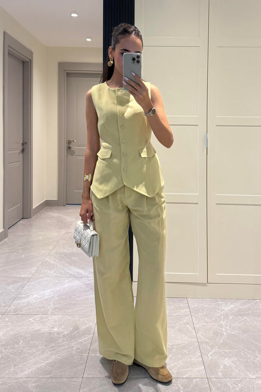 Premium Belted Back Linen Suit ARVERNA