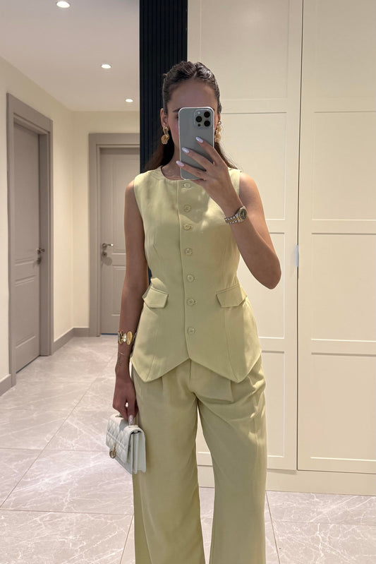 Premium Belted Back Linen Suit ARVERNA