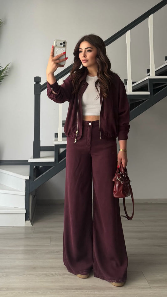 Helen Waistband and Wide-Leg Flowy Set