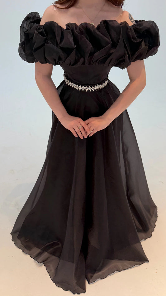 Peri Black Vibe Evening Dress
