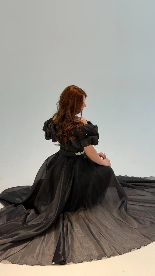 Peri Black Vibe Evening Dress