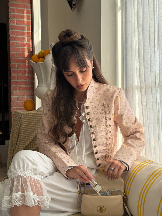 Powder Pink Braided Satin Jacket