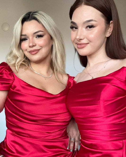 Musa Slit Detail Balloon Sleeve Evening Dress ARVERNA