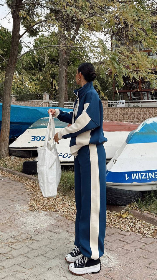 Blue and White Tracksuit