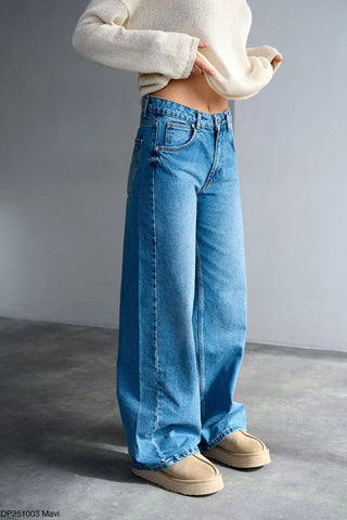 Sweet Blue Loose Leg Denim Jeans