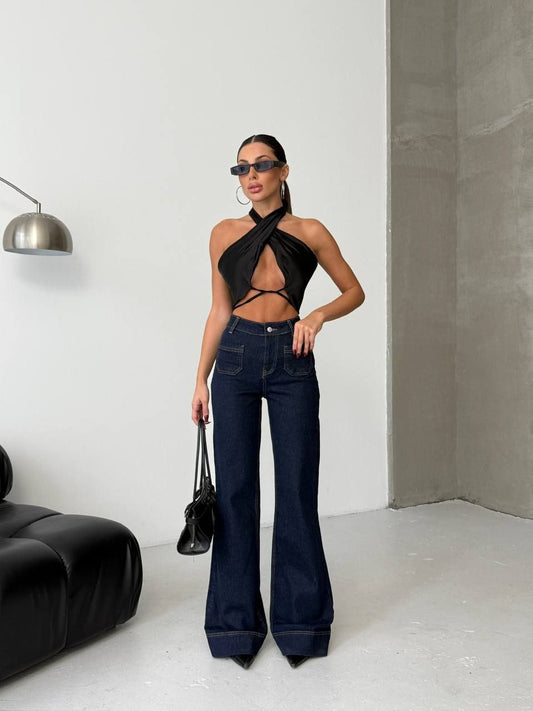 High-Waist Wide Leg Jeans
