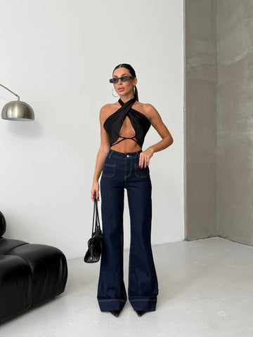 High-Waist Wide Leg Jeans