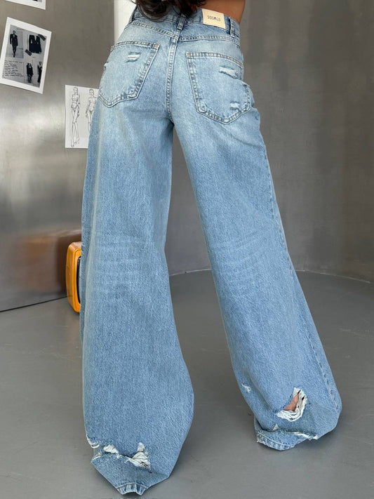 WIDE LEG BAGGY DENIM JEANS ARVERNA