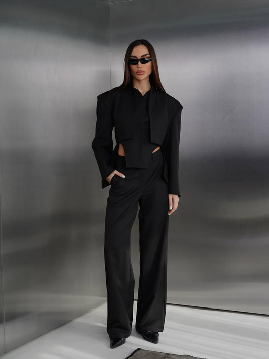 Elegant Black Three Piece Suit