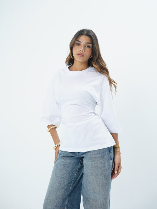Elara Signature Ruched Long Sleeve Top