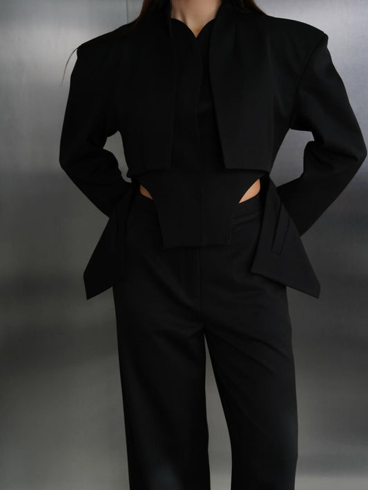 Elegant Black Three Piece Suit