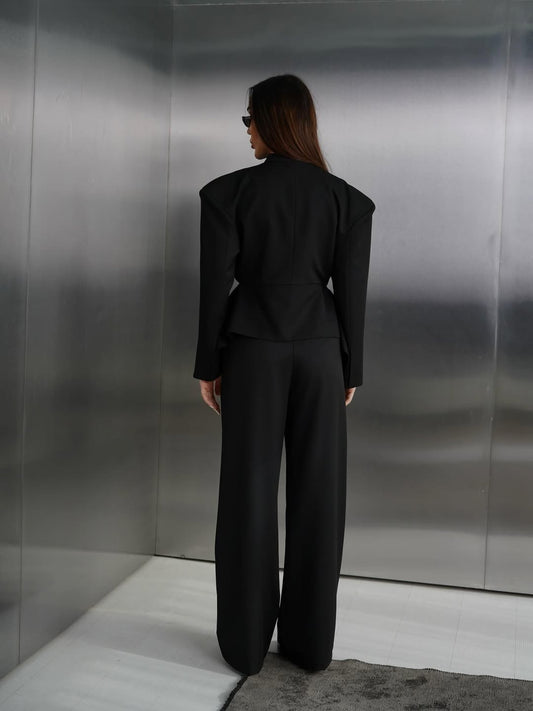 Elegant Black Three Piece Suit