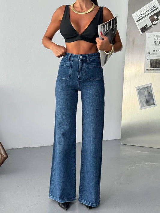High-Waist Wide Leg Jeans