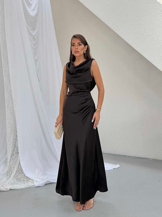 Dark Brown PURSLANE Maxi Dress