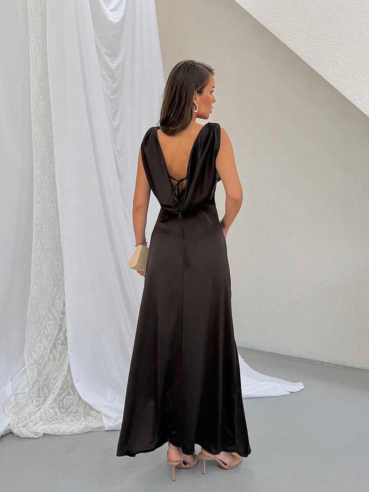 Dark Brown PURSLANE Maxi Dress