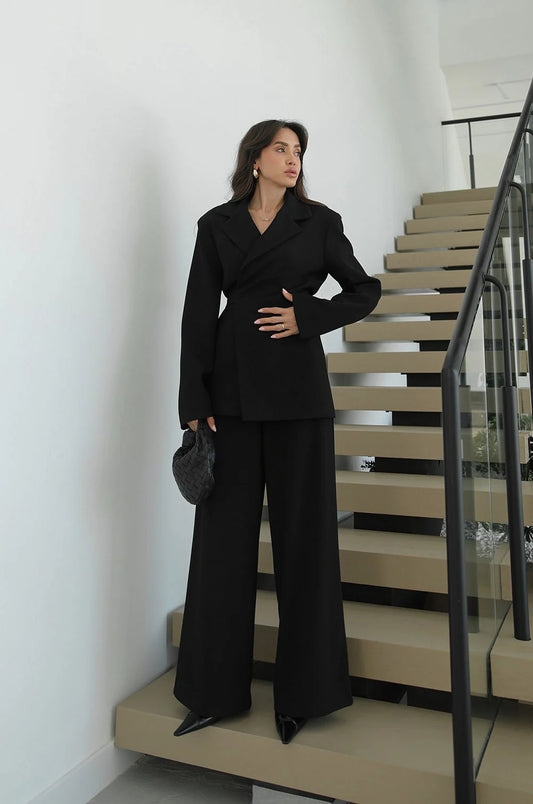 Elegant Black 2 Piece Suit