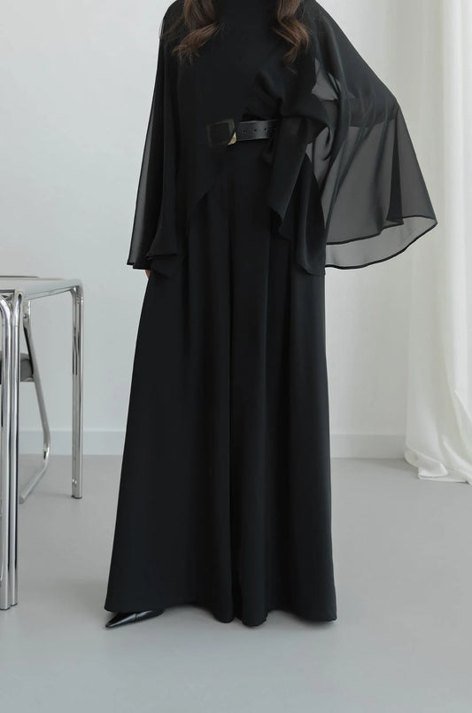 Black Curry Cape Set