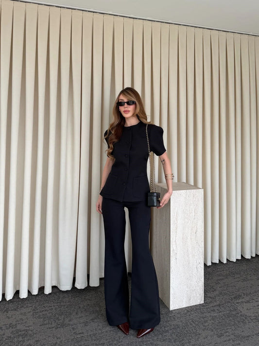 BLACK BALLOON SLEEVE SET