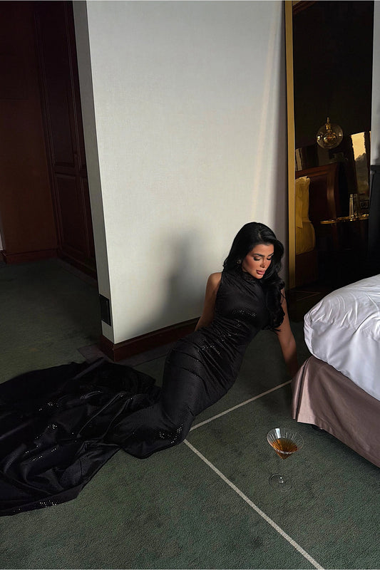 Black Elspeth long dress