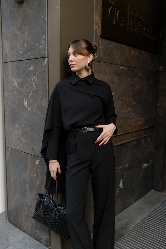 Black Shawl Detail Set