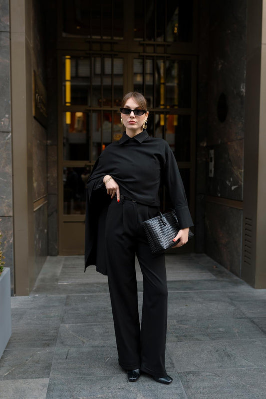 Black Shawl Detail Set