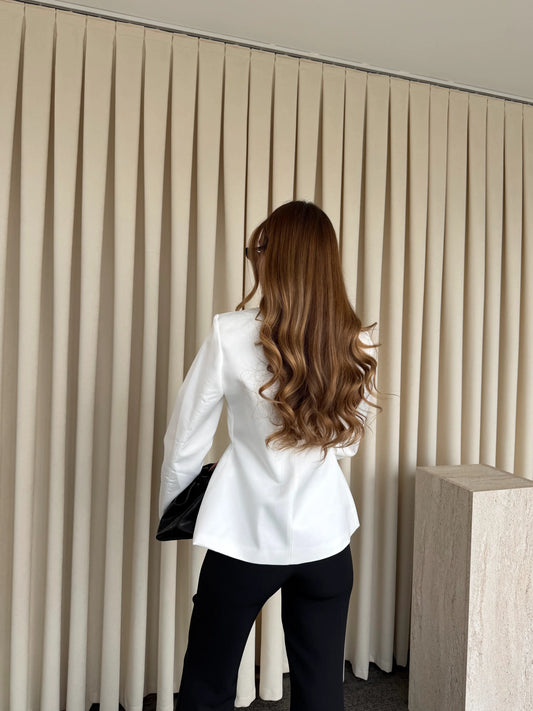 White Napoleon Satin Jacket