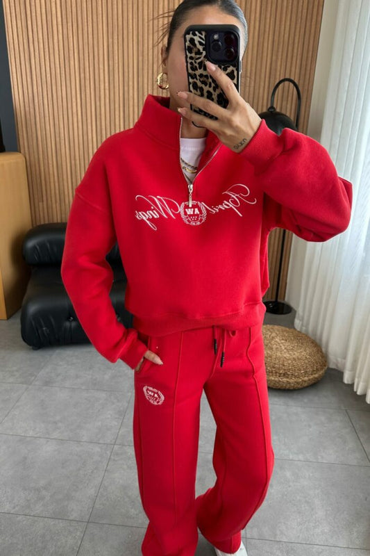 Wings Red Raised Tracksuit