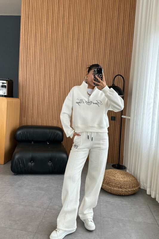 Wings White Raised Tracksuit