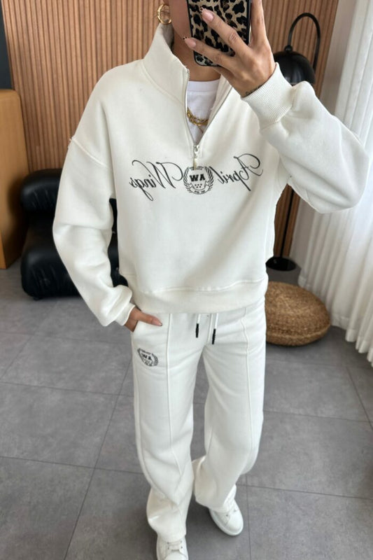 Wings White Raised Tracksuit