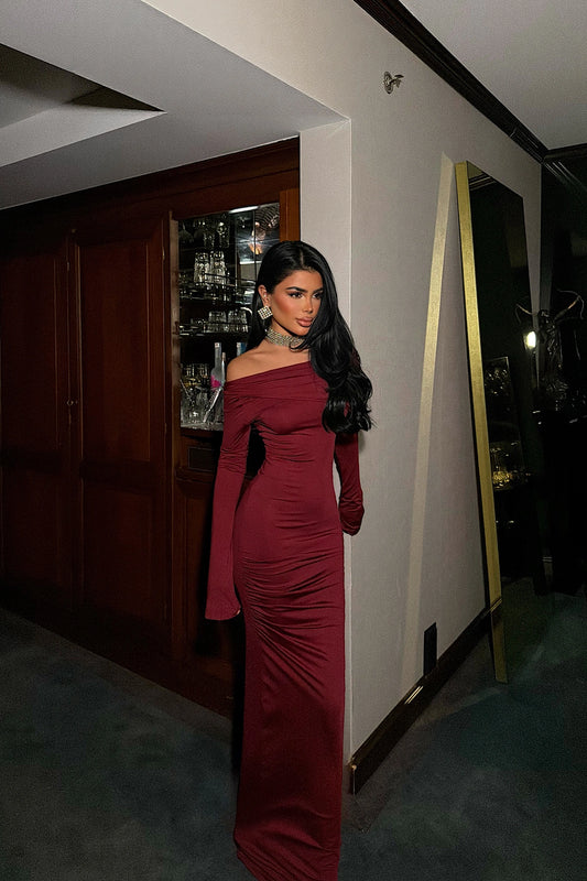 Cherry Red Eywa Long Dress